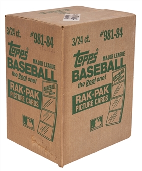 1984 Topps Baseball Unopened Rak-Pak Case (3 Boxes)